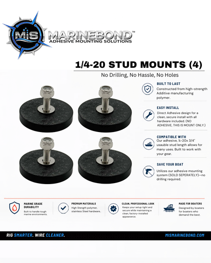 ANCHORSTUD™ (1/4"-20) Stud Mounts (4)