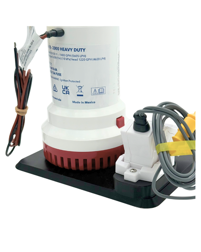Bilge Pump Mount WITH Float Switch (RULE 1500GPH-2000GPH)