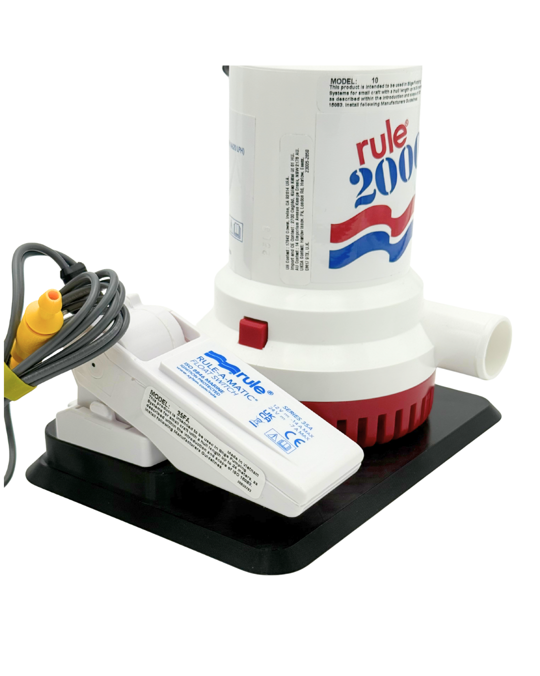 Bilge Pump Mount WITH Float Switch (RULE 1500GPH-2000GPH)